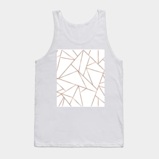 white and gold Tank Top